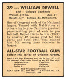 1948 Leaf Football #039 Bill Dewell Cardinals NR-MT 537307