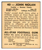 1948 Leaf Football #040 John Nolan Yanks EX-MT 537311