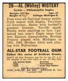 1948 Leaf Football #028 Al Wistert Eagles EX 537318