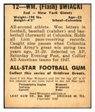 1948 Leaf Football #012 William Swiacki Giants EX 537321