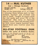 1948 Leaf Football #014 Mal Kutner Cardinals VG 537324