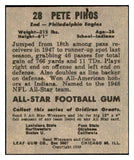 1949 Leaf Football #028 Pete Pihos Eagles NR-MT 537329