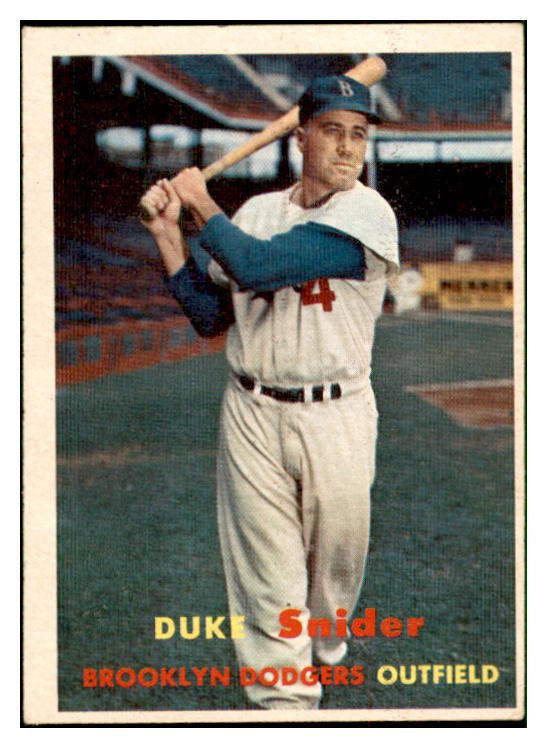 1957 Topps Baseball #170 Duke Snider Dodgers EX+/EX-MT 537367