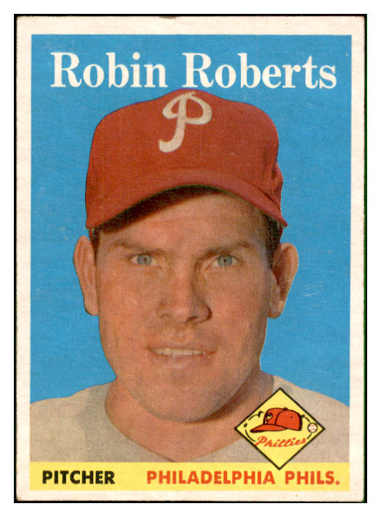 1958 Topps Baseball #090 Robin Roberts Phillies EX-MT 537373