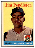 1958 Topps Baseball #104 Jim Pendleton Pirates EX-MT 537376