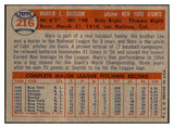 1957 Topps Baseball #216 Marv Grissom Giants EX-MT 537378