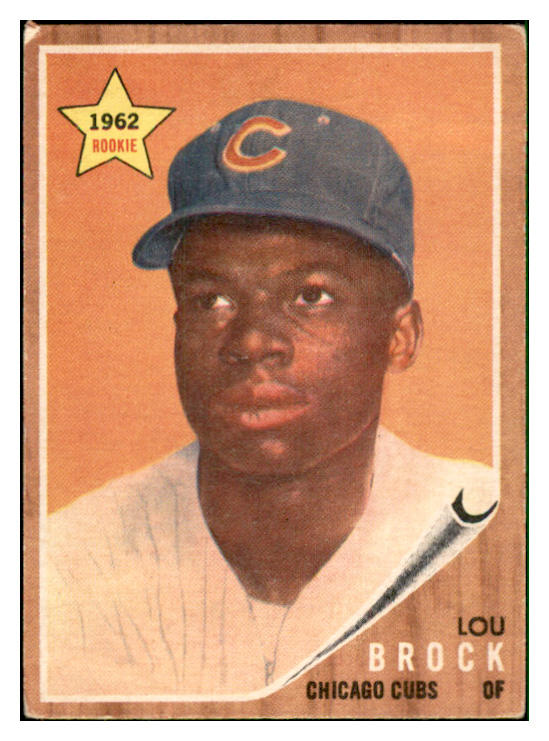 1962 Topps Baseball #387 Lou Brock Cubs VG-EX 537387