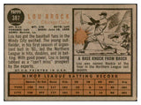 1962 Topps Baseball #387 Lou Brock Cubs VG-EX 537387