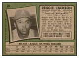 1971 Topps Baseball #020 Reggie Jackson A's EX-MT 537395