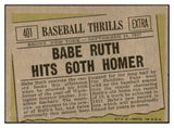 1961 Topps Baseball #401 Babe Ruth Yankees VG-EX 537402