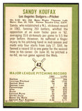 1963 Fleer Baseball #042 Sandy Koufax Dodgers VG-EX 537403