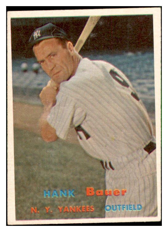1957 Topps Baseball #240 Hank Bauer Yankees EX-MT 537407
