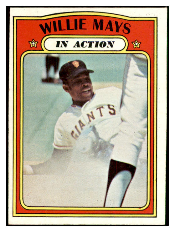 1972 Topps Baseball #050 Willie Mays IA Giants EX 537437