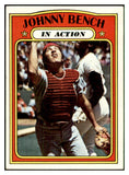 1972 Topps Baseball #434 Johnny Bench IA Reds EX 537438