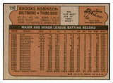 1972 Topps Baseball #550 Brooks Robinson Orioles VG-EX 537444