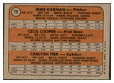 1972 Topps Baseball #079 Carlton Fisk Red Sox EX-MT 537450