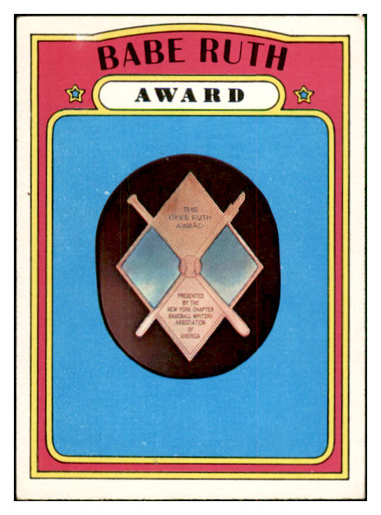 1972 Topps Baseball #626 Babe Ruth Award VG-EX 537457