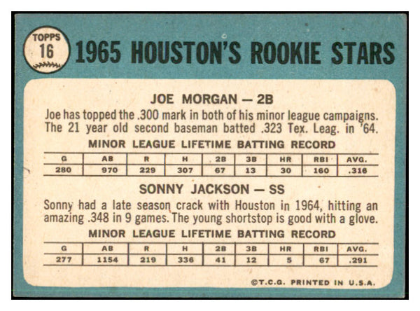 1965 Topps Baseball #016 Joe Morgan Astros EX 537469