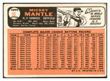 1966 Topps Baseball #050 Mickey Mantle Yankees VG 537472