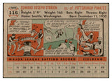 1956 Topps Baseball #116 Eddie O'Brien Pirates EX-MT Gray 537488