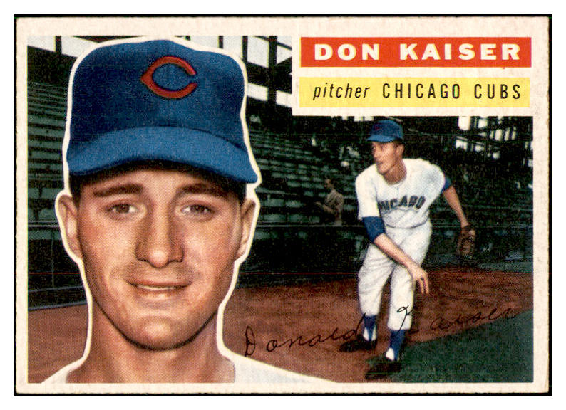 1956 Topps Baseball #124 Don Kaiser Cubs EX-MT Gray 537489