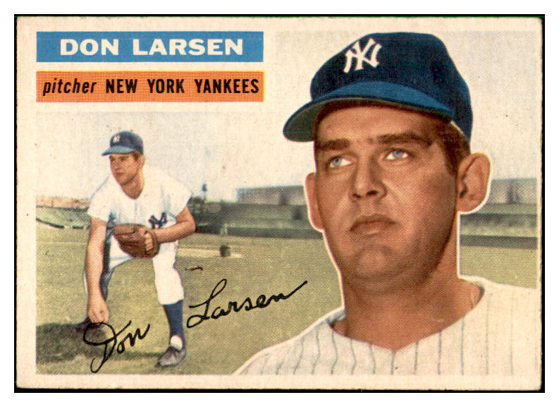 1956 Topps Baseball #332 Don Larsen Yankees EX 537491