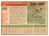 1955 Topps Baseball #155 Eddie Mathews Braves EX+/EX-MT 537492