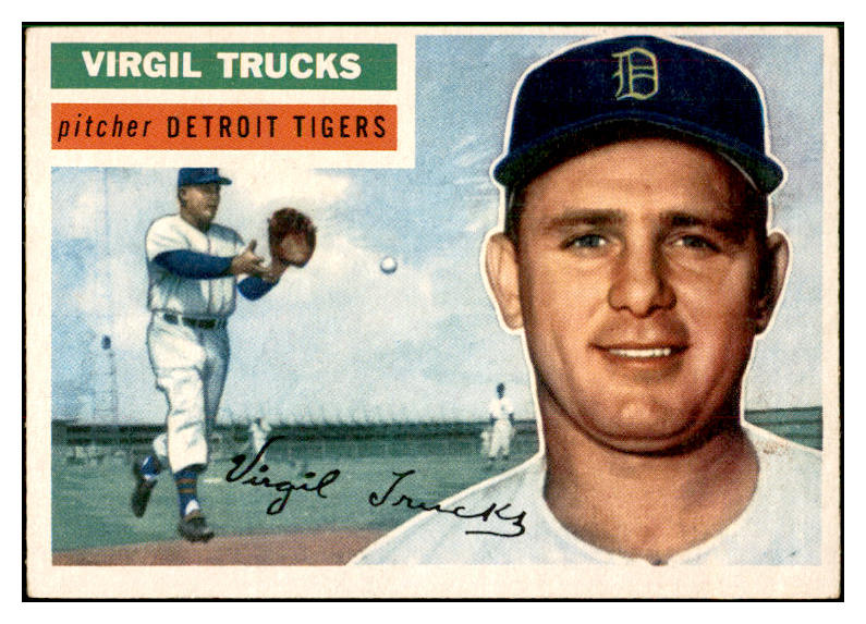 1956 Topps Baseball #117 Virgil Trucks Tigers EX-MT Gray 537493