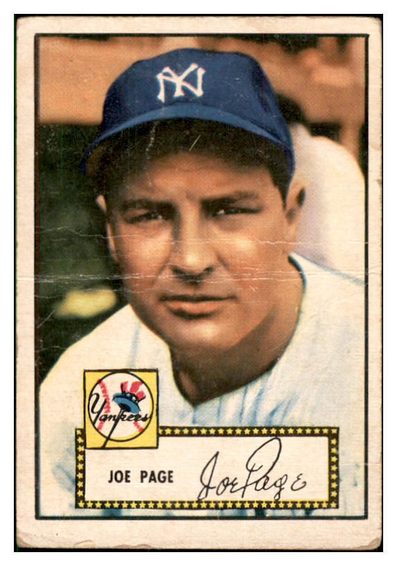 1952 Topps Baseball #048 Joe Page Yankees Fair Red 537497