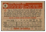 1952 Topps Baseball #048 Joe Page Yankees Fair Red 537497