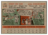 1956 Topps Baseball #140 Herb Score Indians EX-MT Gray 537502
