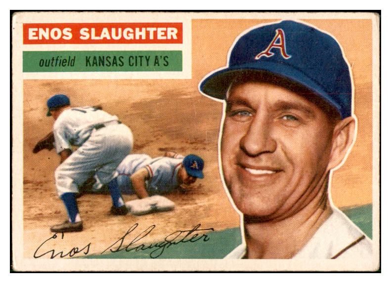 1956 Topps Baseball #109 Enos Slaughter A's VG-EX Gray 537503
