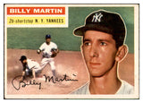 1956 Topps Baseball #181 Billy Martin Yankees VG-EX 537511