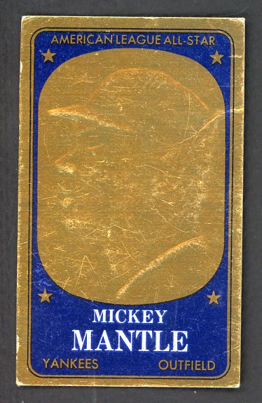 1965 Topps Baseball Embossed #011 Mickey Mantle Yankees GD-VG 537534