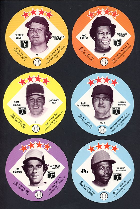 1978 Big T Tastee Freeze Discs Complete Set EX-MT/NR-MT Brett Seaver 537543