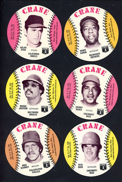 1976 Crane Potato Chips Discs Complete Set EX-MT/NR-MT Ryan Aaron 537544