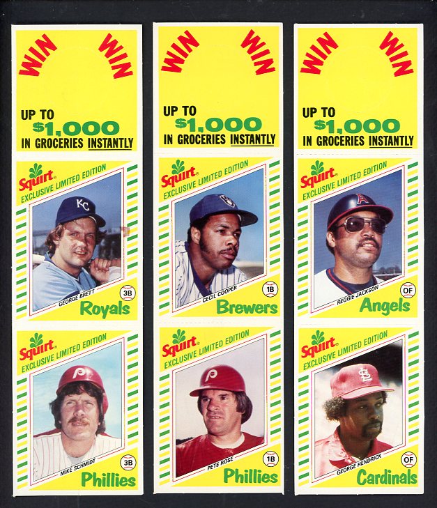 1982 Squirt Panels Complete Set EX-MT/NR-MT Brett Schmidt 537551