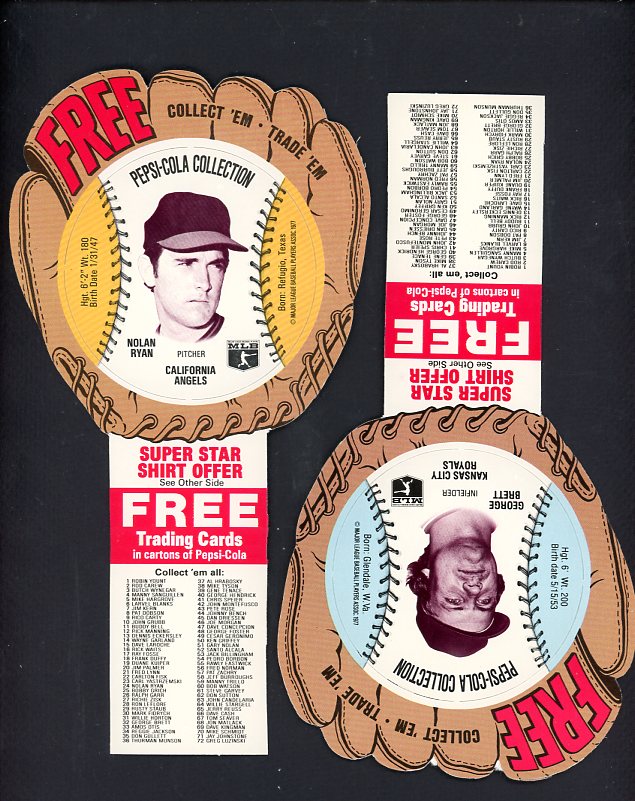 1977 Pepsi Glove Complete Set EX-MT/NR-MT Ryan Brett Seaver 537552
