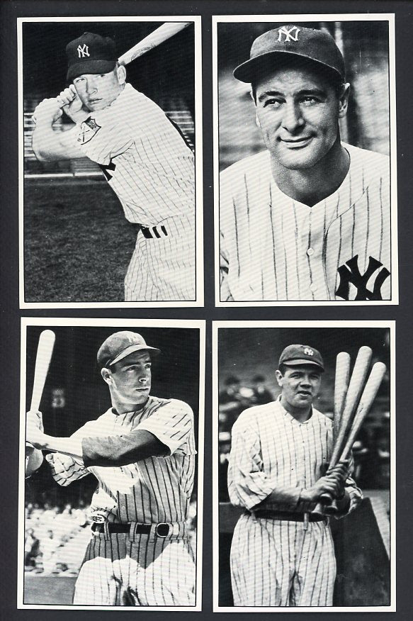 1980 Union Novelty Yankees Postcard Complete Set Ruth Mantle 537557
