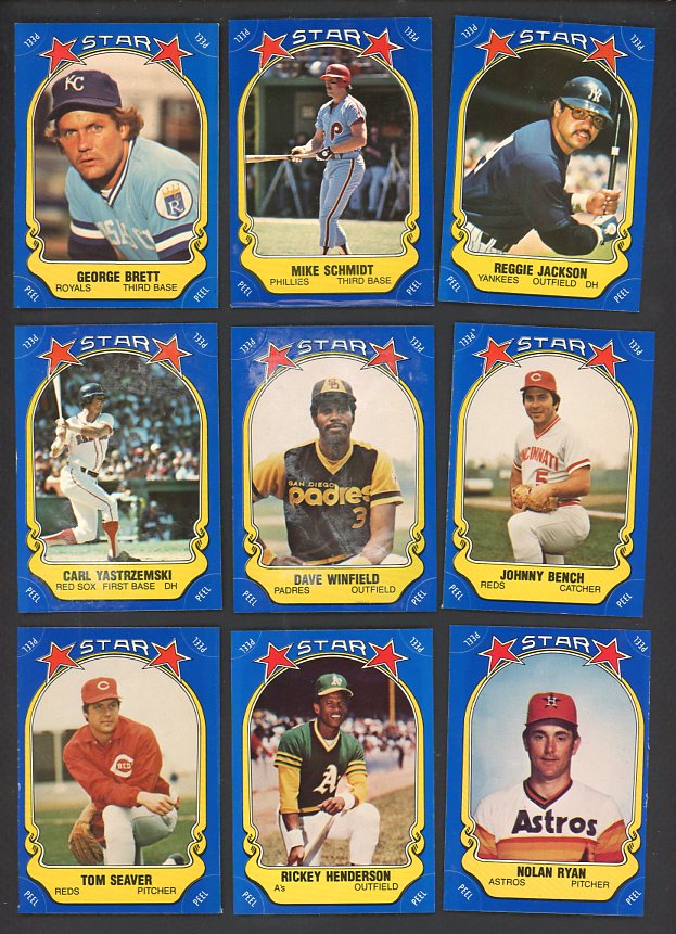 1981 Fleer Baseball Stickers Complete Set EX-MT Ryan Henderson 537564