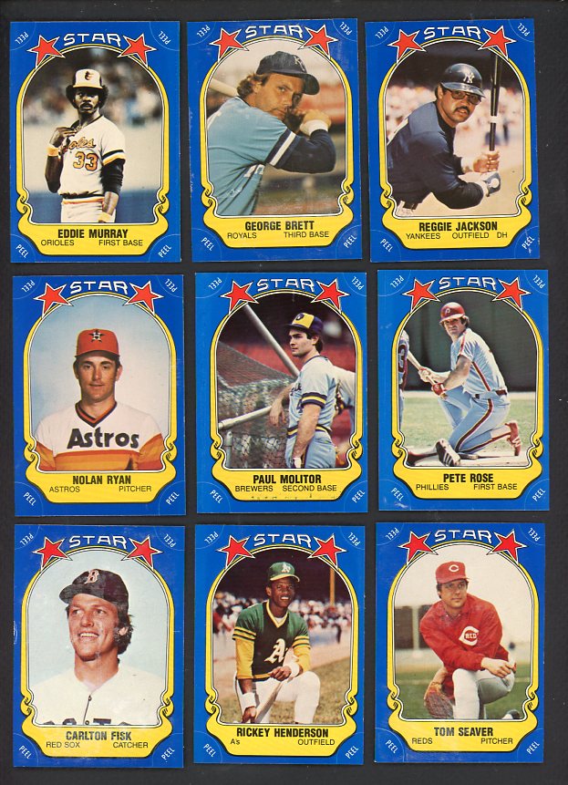 1981 Fleer Baseball Stickers Complete Set EX-MT Ryan Henderson 537565
