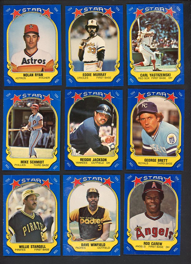 1981 Fleer Baseball Stickers Complete Set EX-MT Ryan Henderson 537566