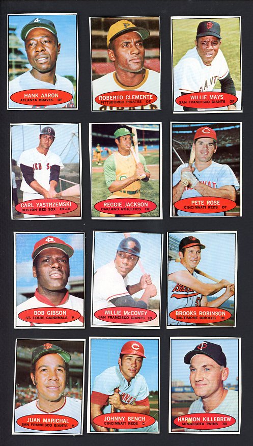 1971 Bazooka Unnumbered Complete Set Clemente Aaron Mays 537568