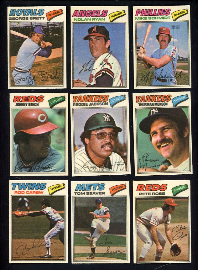 1977 Topps Cloth Stickers Complete Set EX-MT/NR-MT Ryan Schmidt Brett 537570