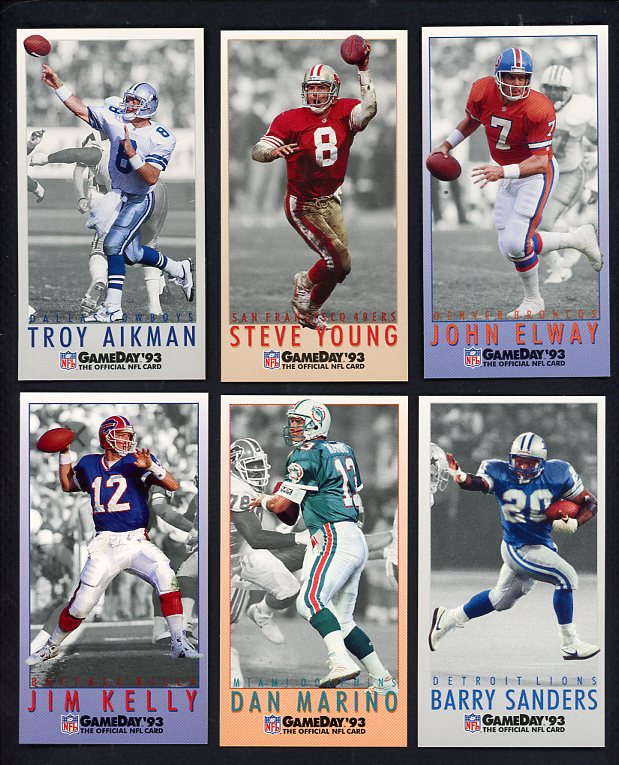 1993 Gameday Football Complete Set EX-MT/NR-MT Aikman Marino 537600
