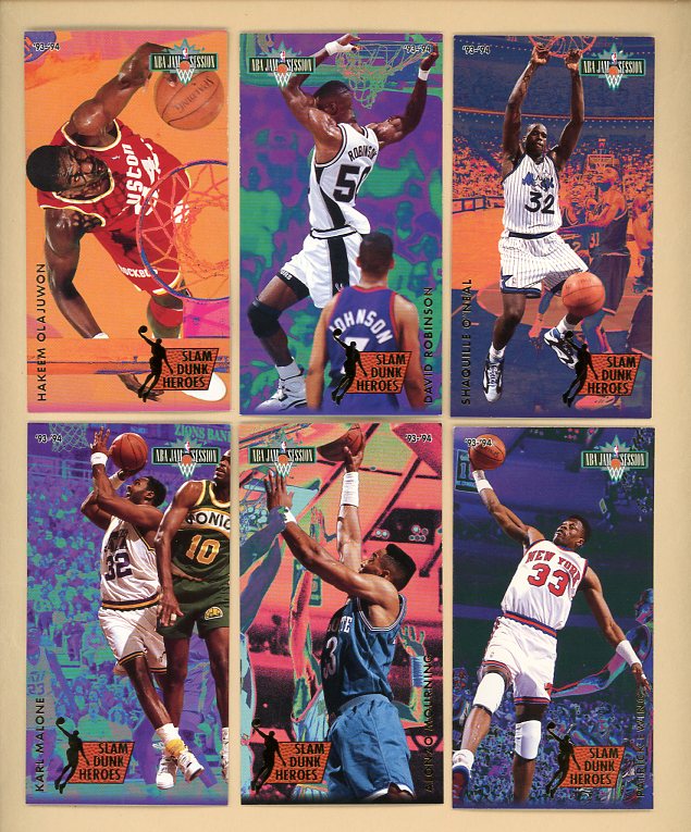 1993 Fleer Jam Session Slam Dunk Heroes Complete Set EX-MT/NR-MT 537606