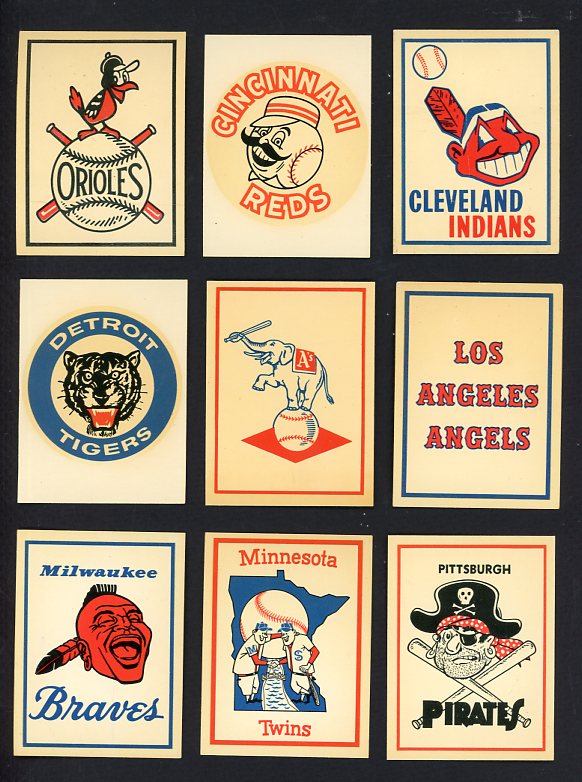 1961 Fleer Baseball Logo Decals Complete Set EX-MT/NR-MT 537614