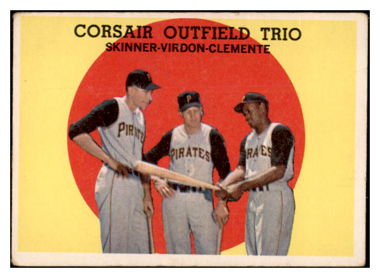 1959 Topps Baseball #543 Roberto Clemente Bill Virdon VG 537690