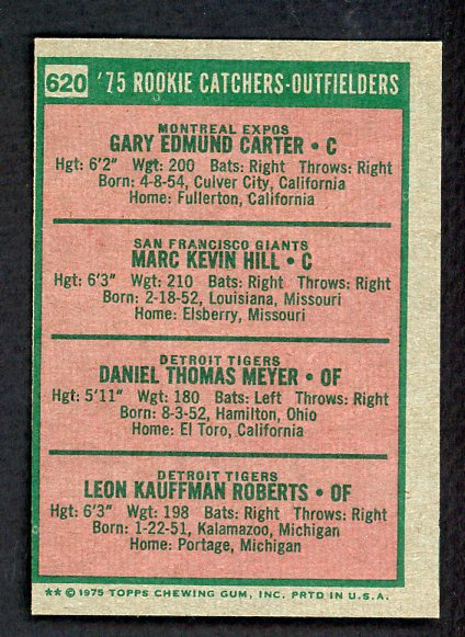 1975 Topps Baseball #620 Gary Carter Expos EX-MT 537704