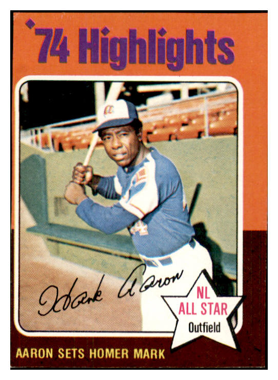 1975 Topps Baseball #001 Hank Aaron Rb Braves EX-MT 537728